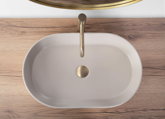 Lavabo Da Appoggio Rea Nadia 60 Beige Matt