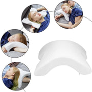 CUSCINO COLLO ERGONOMICO MEMORY FOAM SUPPORTO CERVICALE ANTI PRESSIONE AS-08142