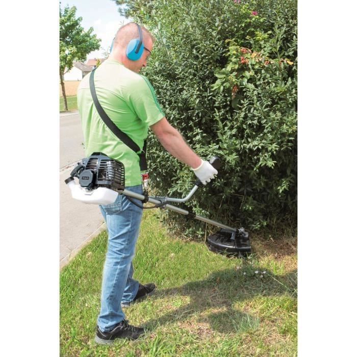 Decespugliatore a scoppio SCHEPPACH BCH3300-100PB - 32,6cm con 2  rocchetto e imbracatura a spalla