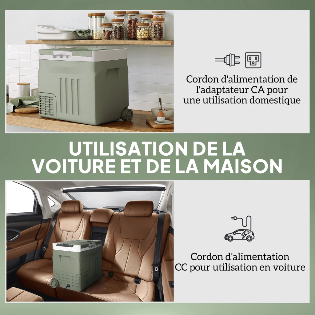 Frigorifero Portatile Elettrico 40L ¨C zephmum ¨C 61x39x49.5cm Grigio