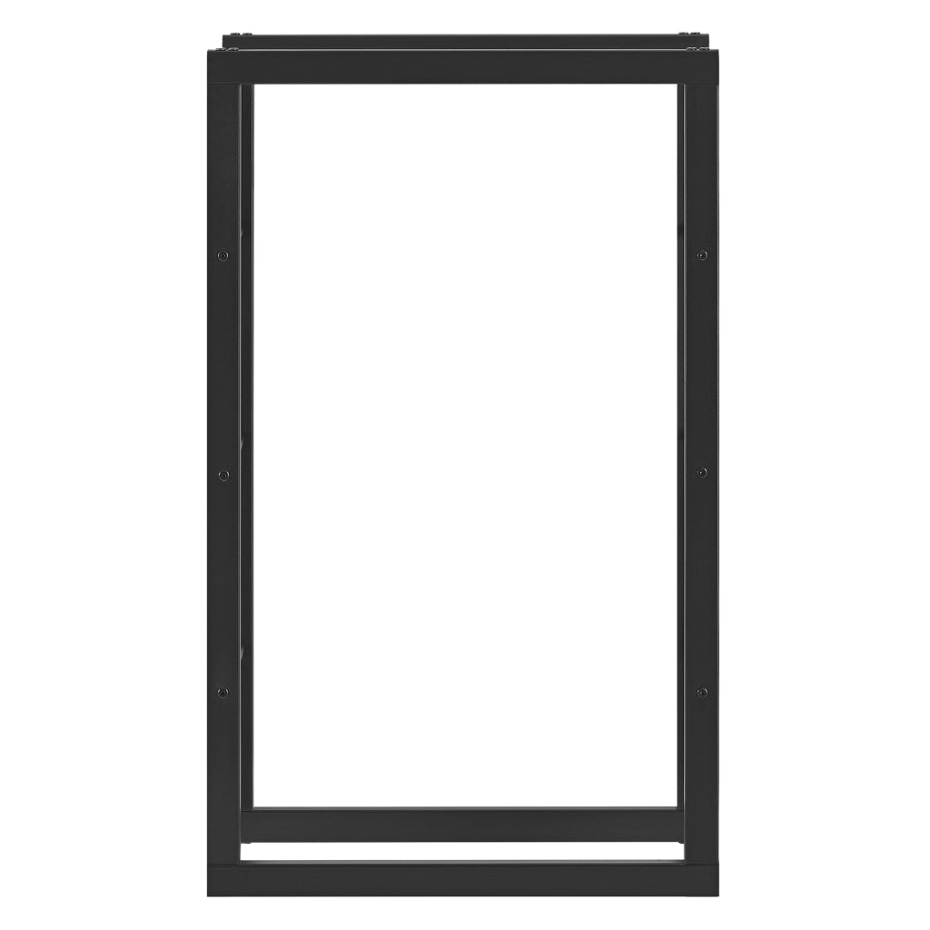 Portalegna 'Täby' (LxPxA) 60 x 25 x 100 cm Deposito per Legna da Ardere Supporto Tronchi Scaffale in Acciaio da Legnaia - Nero [en.casa]