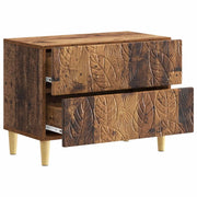 Comodino | Armadio da Notte | Mobiletto da notte Legno antico 62 x 34,5 x 48 cm Legno ingegnerizzato