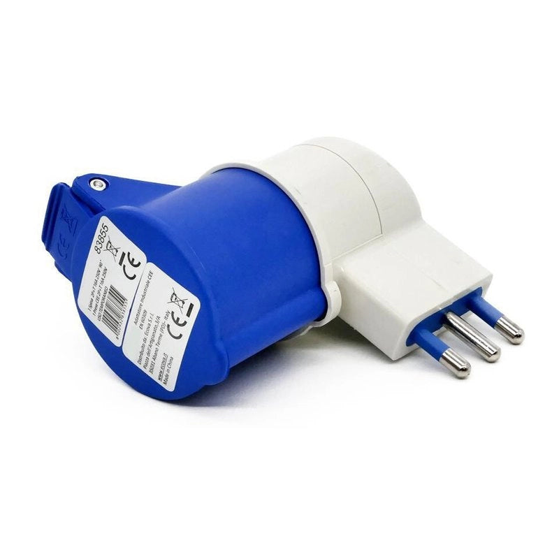 Adattatore Elettrico Spina Bipasso 2P+T 10/16A Presa Industriale CEE 16A 250V