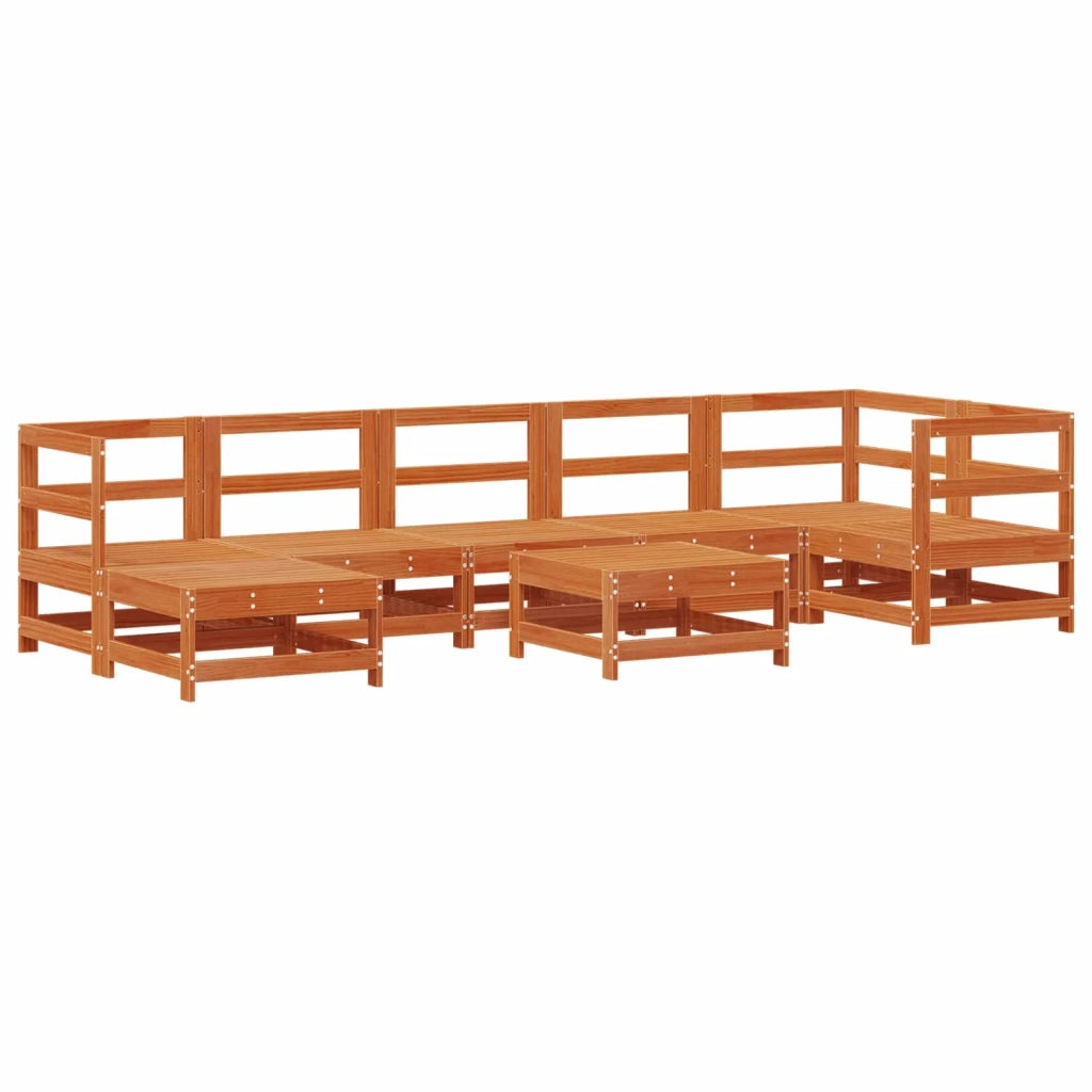 Set Lounge da Giardino 8 pcs Marrone Cerato
