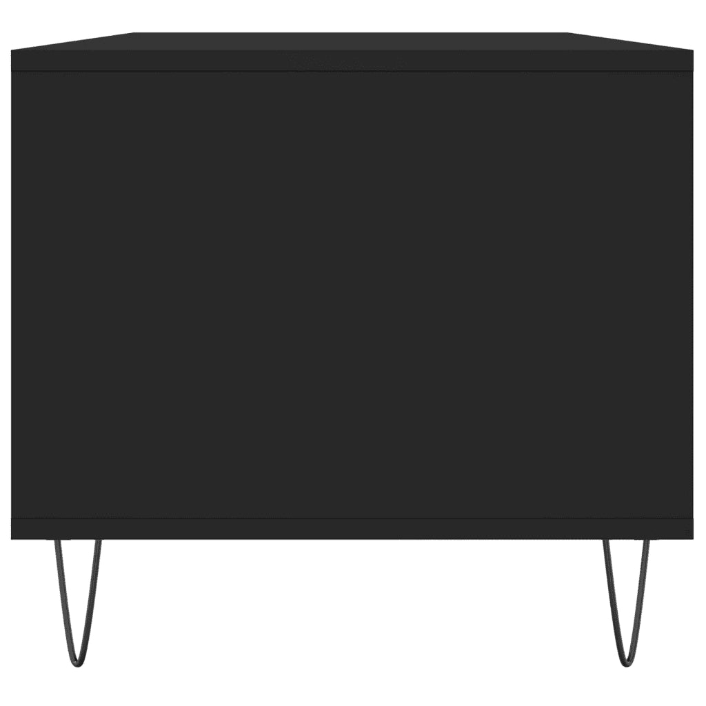 Tavolino da Salotto Nero 90x49x45 cm in Legno Multistrato 831021