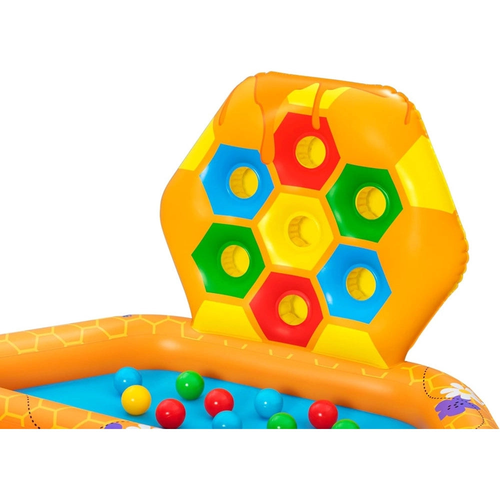 Trade Shop - Piscina Gonfiabile Gioco Alveare Per Bambini Con 20 Palline 2 Api 127x119x61cm 52639 -