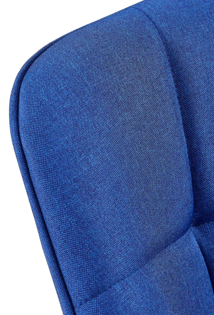 Sedia da pranzo Roseville blu,Tessuto