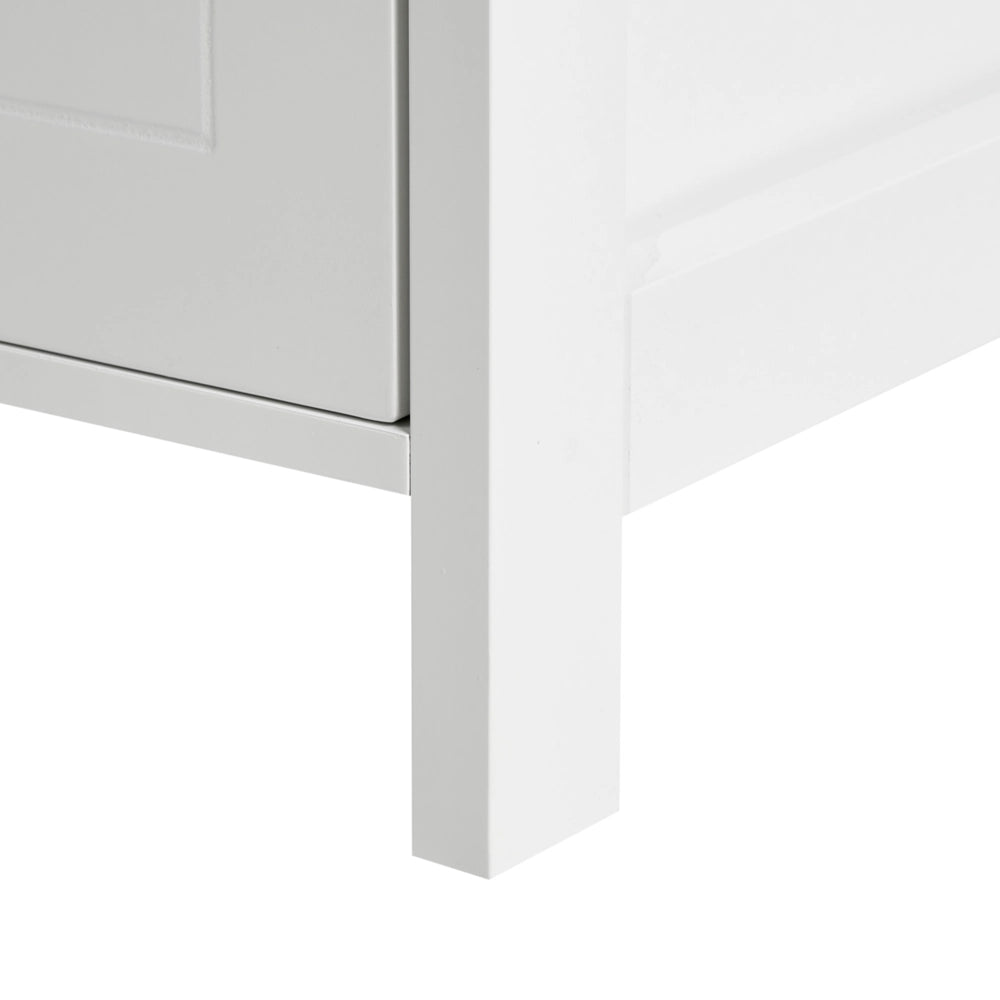 Colonna da Bagno a Terra in MDF 145 x 30 x 30 cm con 3 Ripiani e 2 Cassetti - Design Moderno
