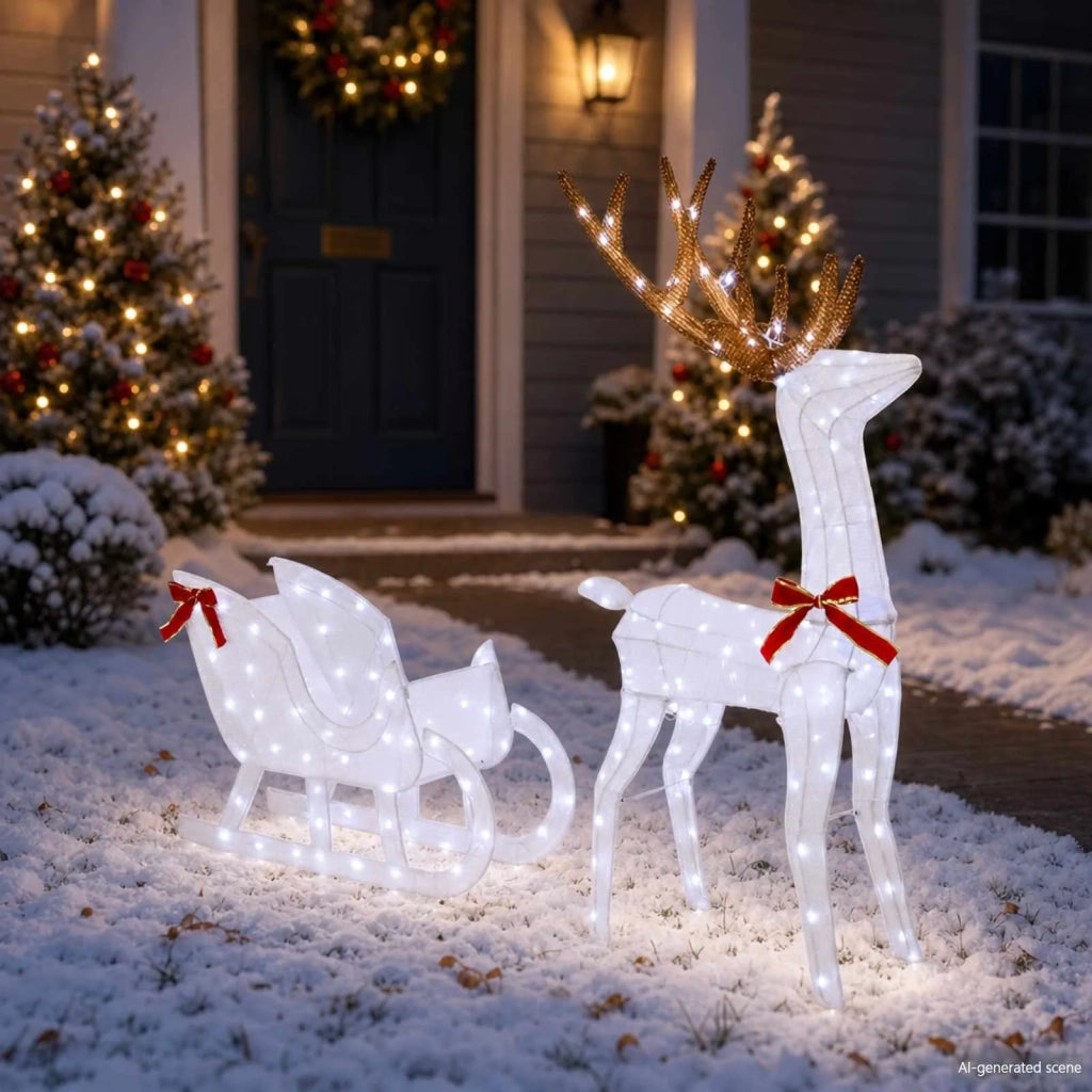 Slitta trainata da renna LOVIISA 200 LED Bianco freddo 42049665