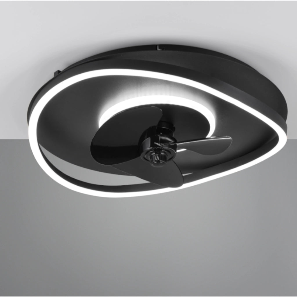 VENTILATORE PLAFONIERA SORTLAND D.50CM 30W NERO.