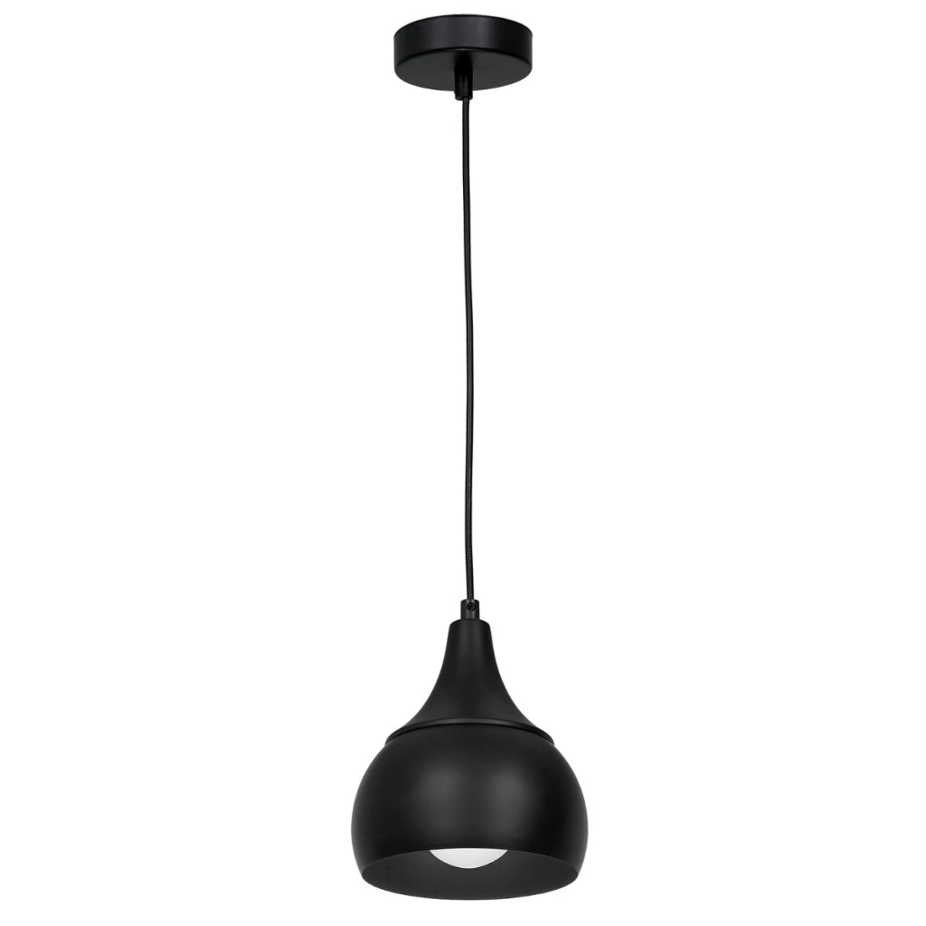 Lampada a sospensione nera per tavolo Aktan E27 Luminex