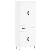 Buffet credenza cassettiera mobiletto mobile contenitore organizer cucina soggiorno salotto alto 69,5 x 34 x 180 cm legno ingegnerizzato bianco 02_0032699