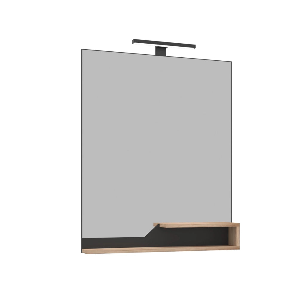 Specchio decorativo in legno "Galia 80" - 60 x 14 x 100 cm - Rovere