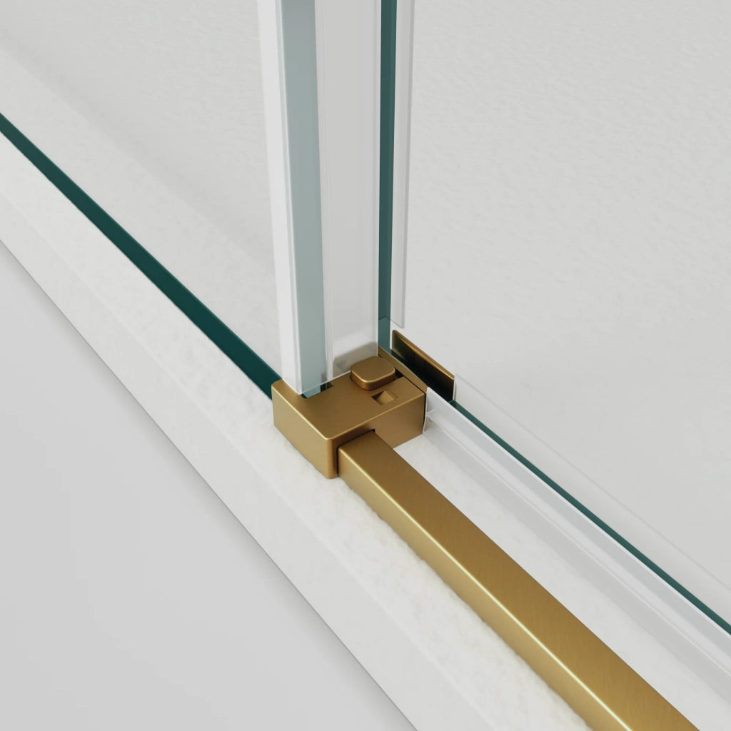 Box doccia frontale TWENTY 1 fisso + 1 scorrevole 125 cm (120-125) oro vetro trasparente