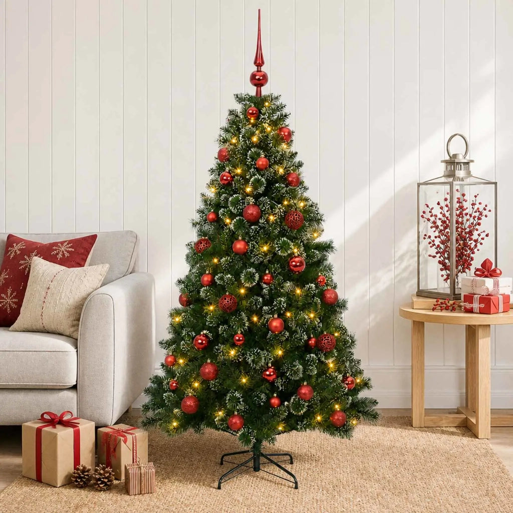 Albero di Natale artificiale con palline 150 cm 150 LED 3461246