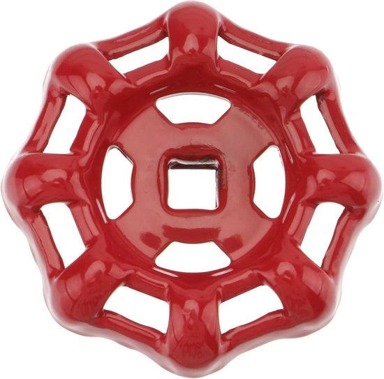 Valvola a sfera in acciaio rosso a manovella - Maniglia di chiusura 6x6mm riparazione - Lavorazione di officina, uso domestico e giardinaggio