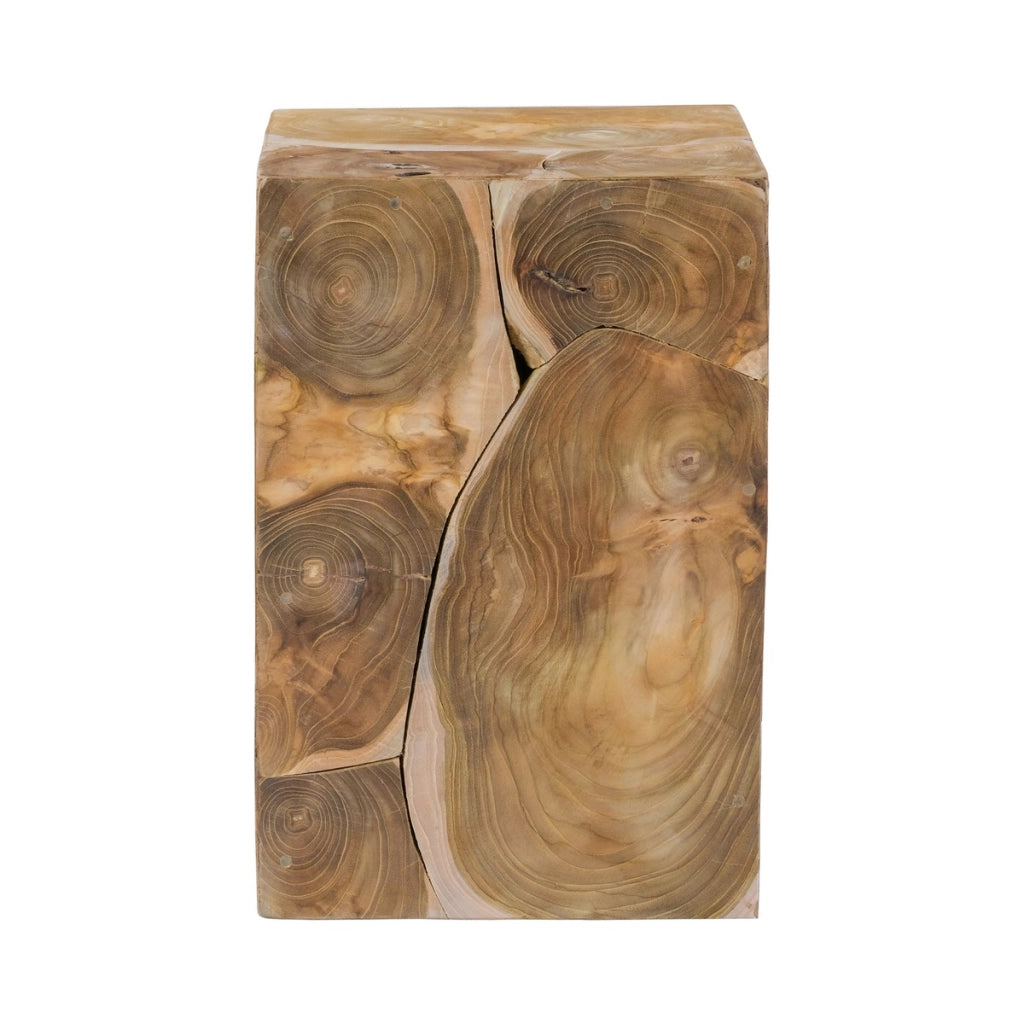 Tavolino a Cubo Radix in Legno di Teak Naturale