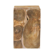 Tavolino a Cubo Radix in Legno di Teak Naturale