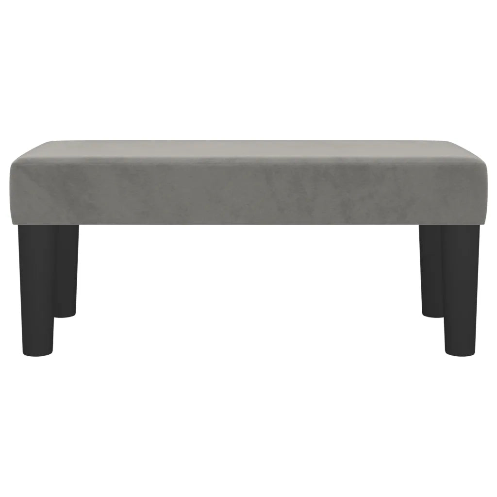 Panca Grigio Chiaro 70x30x30 cm in Velluto CFW1799917
