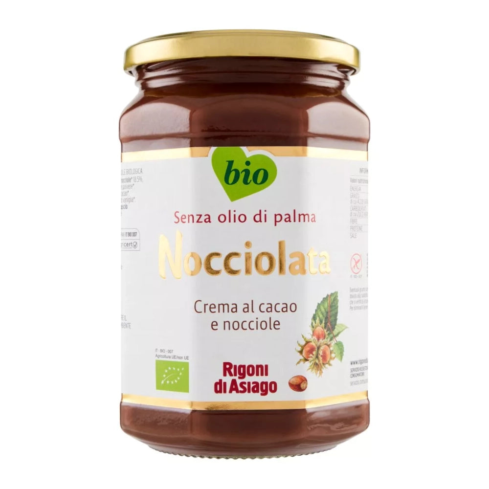 Rigoni di asiago nocciolata bio crema al cacao e nocciole vasetto 350 grammi