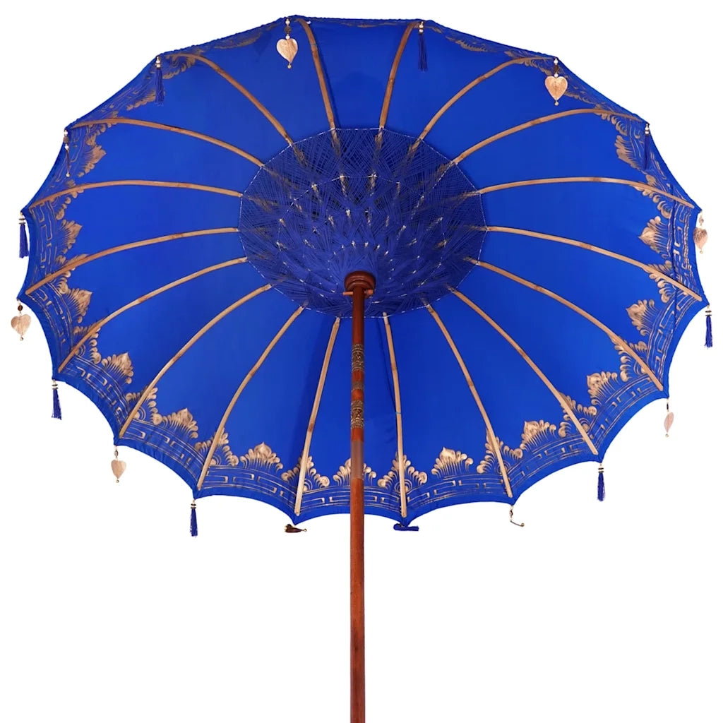 Parasol Balinese Blu 210-220 cm Cotone, legno massello