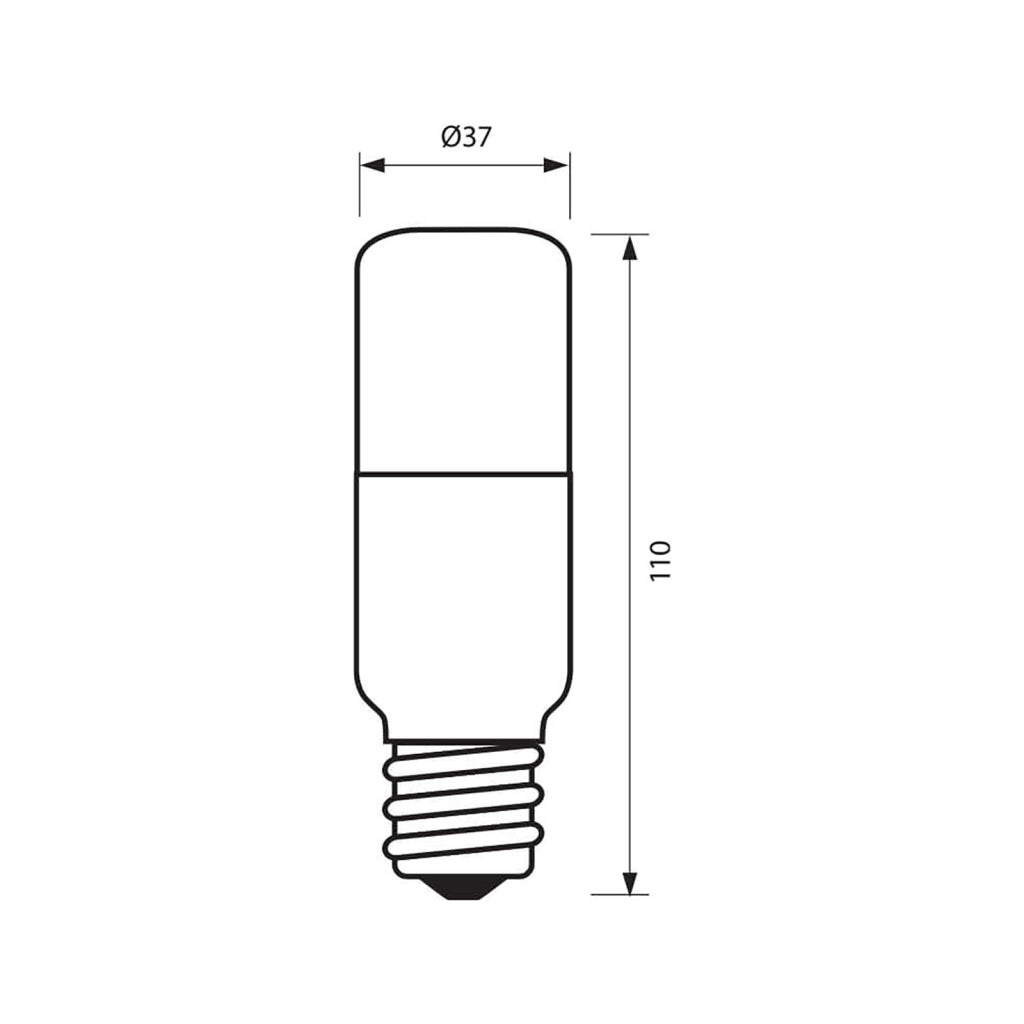 Lampadina cilindrica led 9W attacco E27 lampada tubolare alta resa 60W 810lm LUCE CALDA 3000K