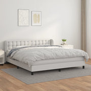 Giroletto a Molle con Materasso Bianco 180x200 cm in Similpelle