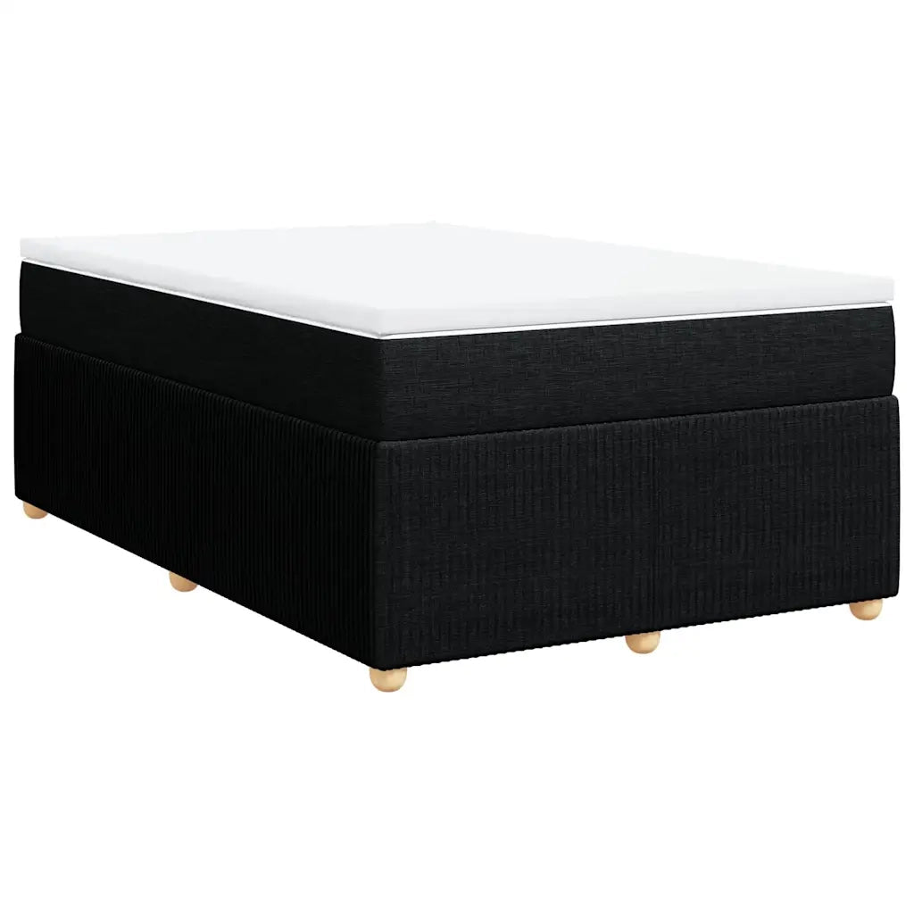 Giroletto a Molle con Materasso Nero 120x190 cm in Tessuto