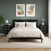 Armadio da Notte BREMEN 2 pz Rovere Nero 36 x 33 x 61 cm 8007346