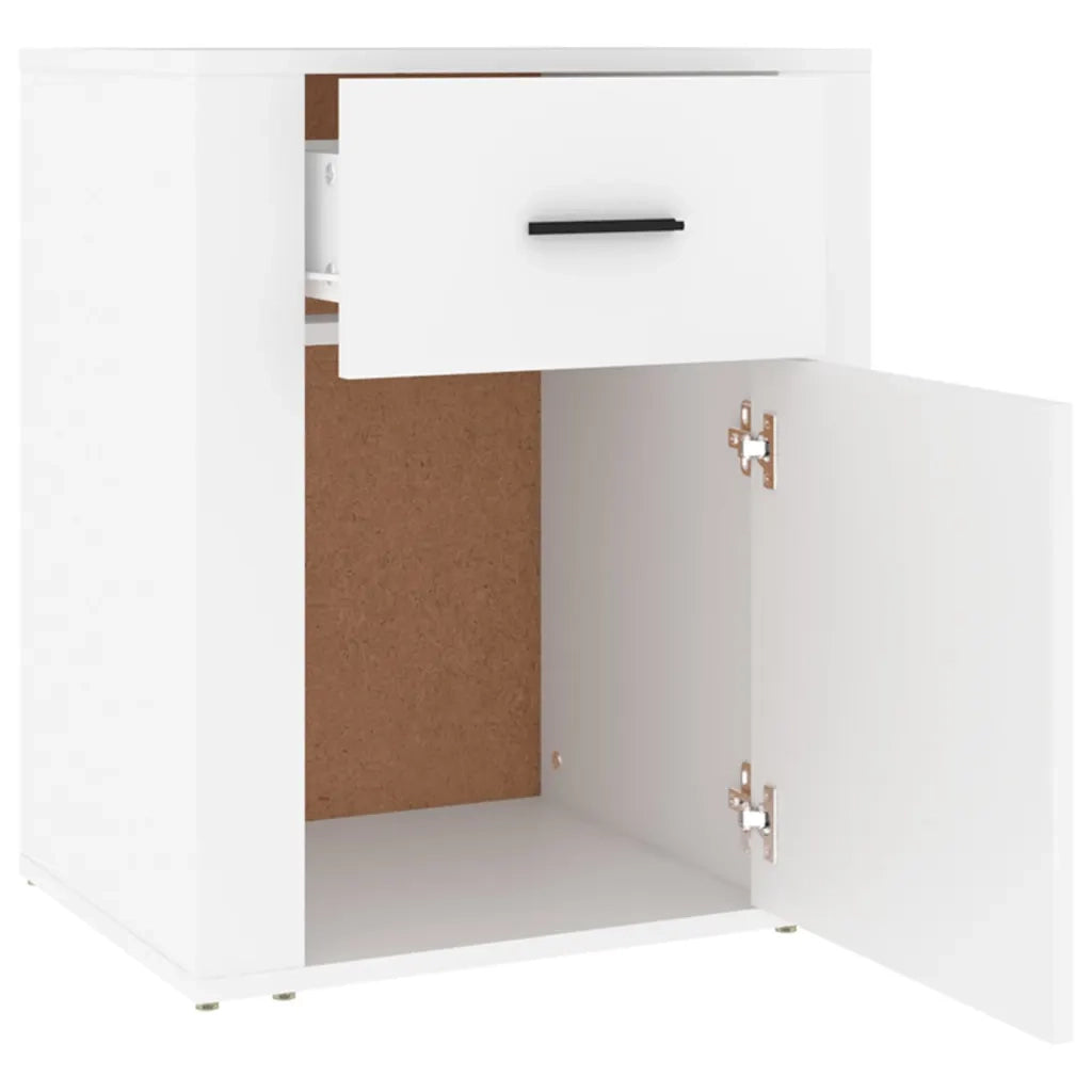 Comodino Bianco 50x36x60 cm in Legno Ingegnerizzato 816720