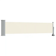 Tenda da Sole | Tenda laterale Retrattile per Patio 60x300 cm Crema
