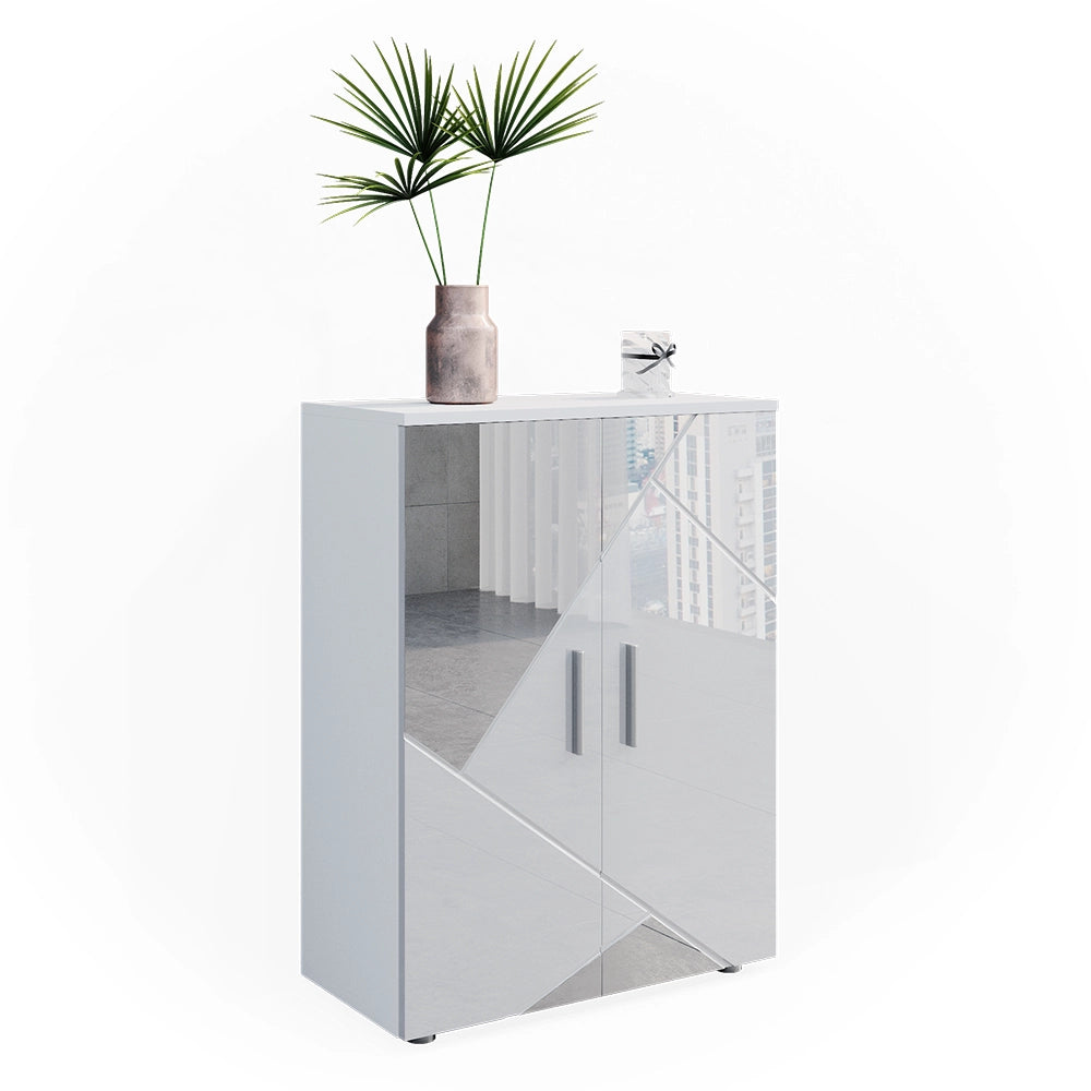Vicco Mobiletto bagno Bianco lucido con inserti 60 x 81 cm