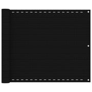 Schermo per balcone schermo per la privacy 75 x 400 cm HDPE nero 02_0010270