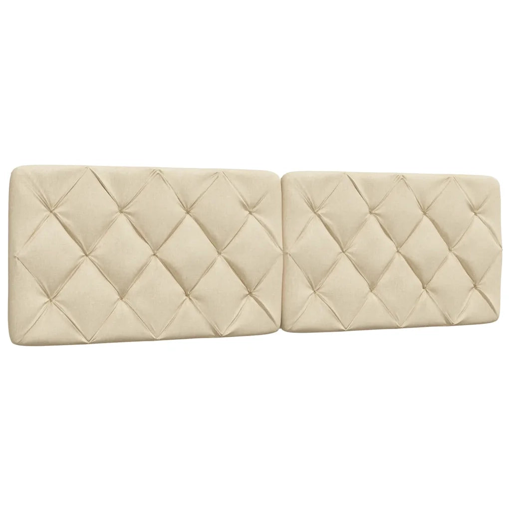 Letto con Materasso Crema 160x200 cm in Tessuto 3310753