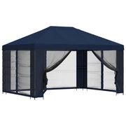 Gazebo | Pergolato da giardino con pareti laterali 4 ¡Á 3 m Blu