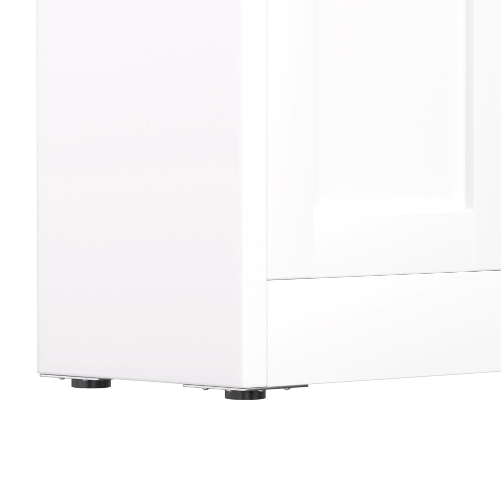 Libreria metallica bianca 180x60x23，6 cm con anta e ripiani regolabili