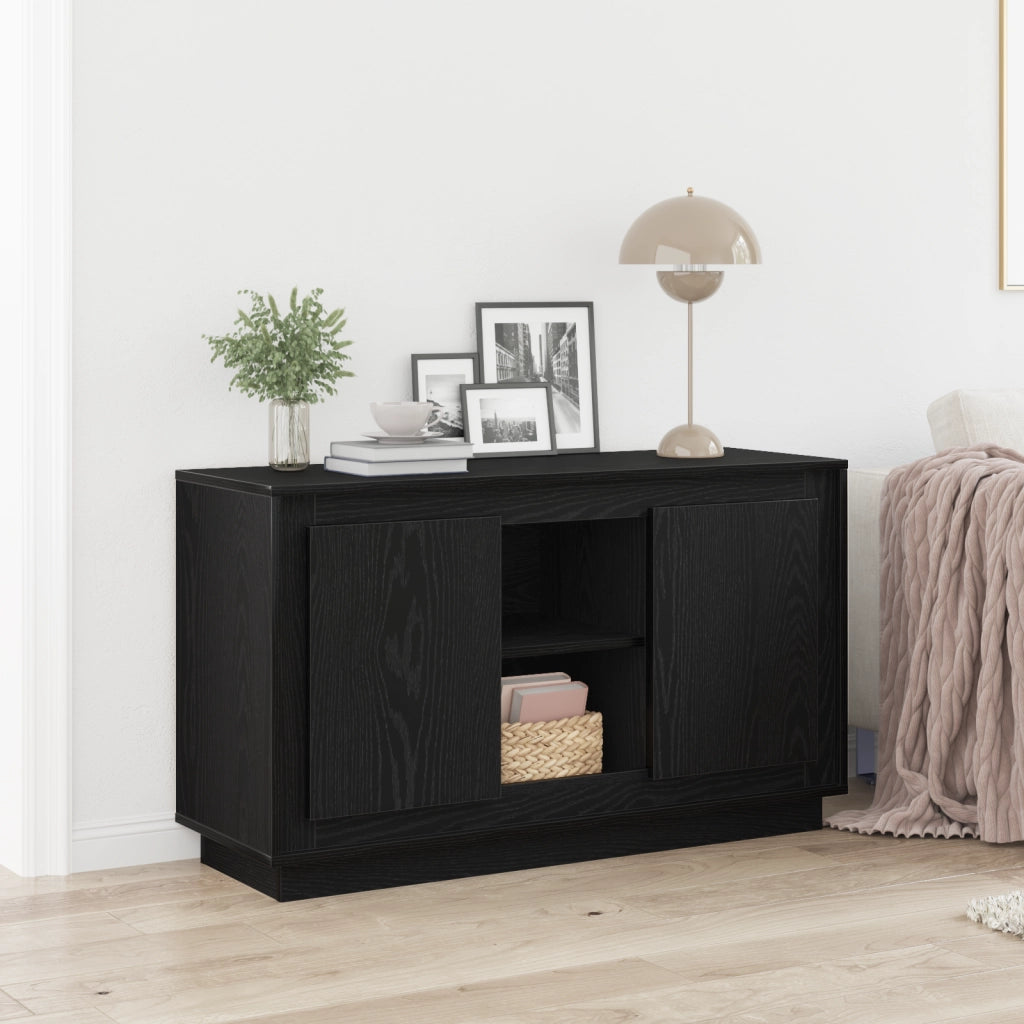 Credenza Rovere Nero 102 x 35 x 60 cm Legno multistrato 862815