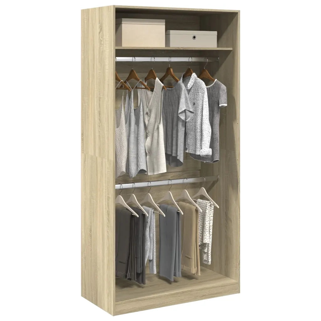 Armadio Rovere Sonoma 100x50x200 cm in Legno Multistrato CFW8472337