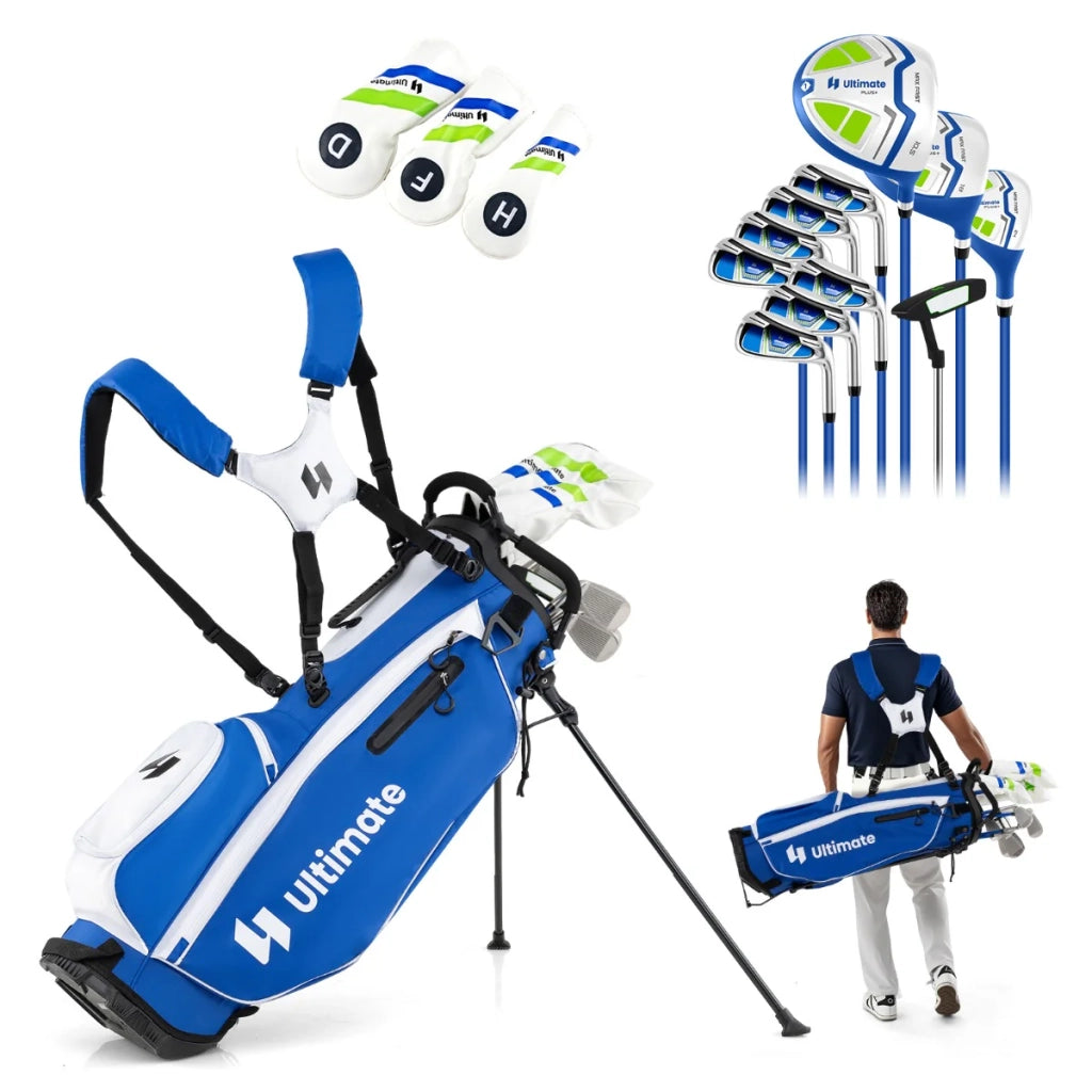 Set completo di 15 mazze da golf per destrimani ideali per principianti 93 x 20,5 x 126 cm nylon blu 20_0011764