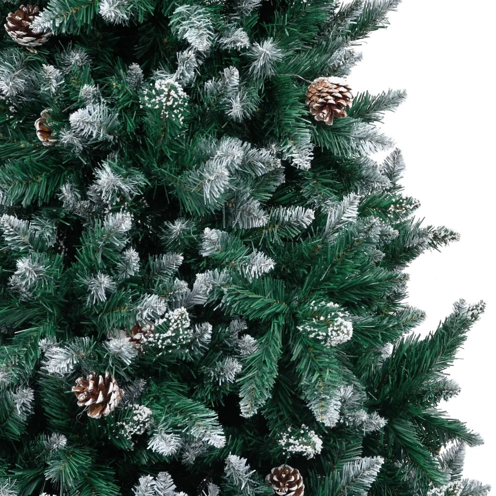 Albero di Natale | Decorazioni natalizie Artificiale con Pigne e Neve Bianca 210 cm