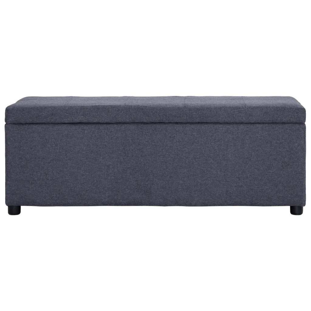 Panca con Vano Portaoggetti 116 cm Grigio Scuro in Poliestere cod mxl 72369