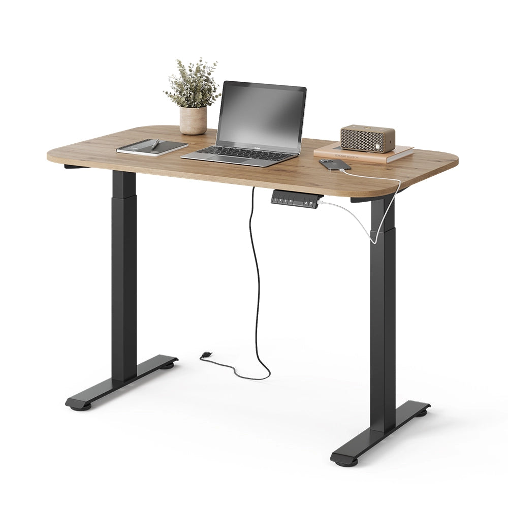 Vicco Scrivania Nero/Artigianale 120 x 70 cm 2 motori