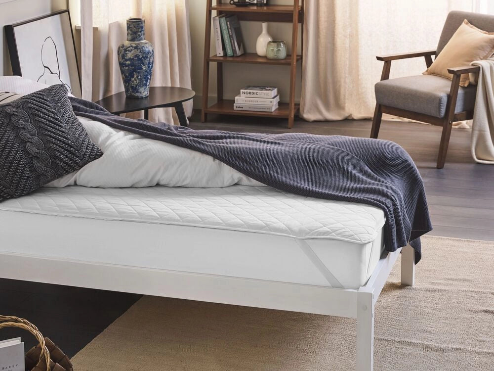 Proteggi materasso copri materasso trapuntato singolo 90 x 200 cm cotone japara bianco