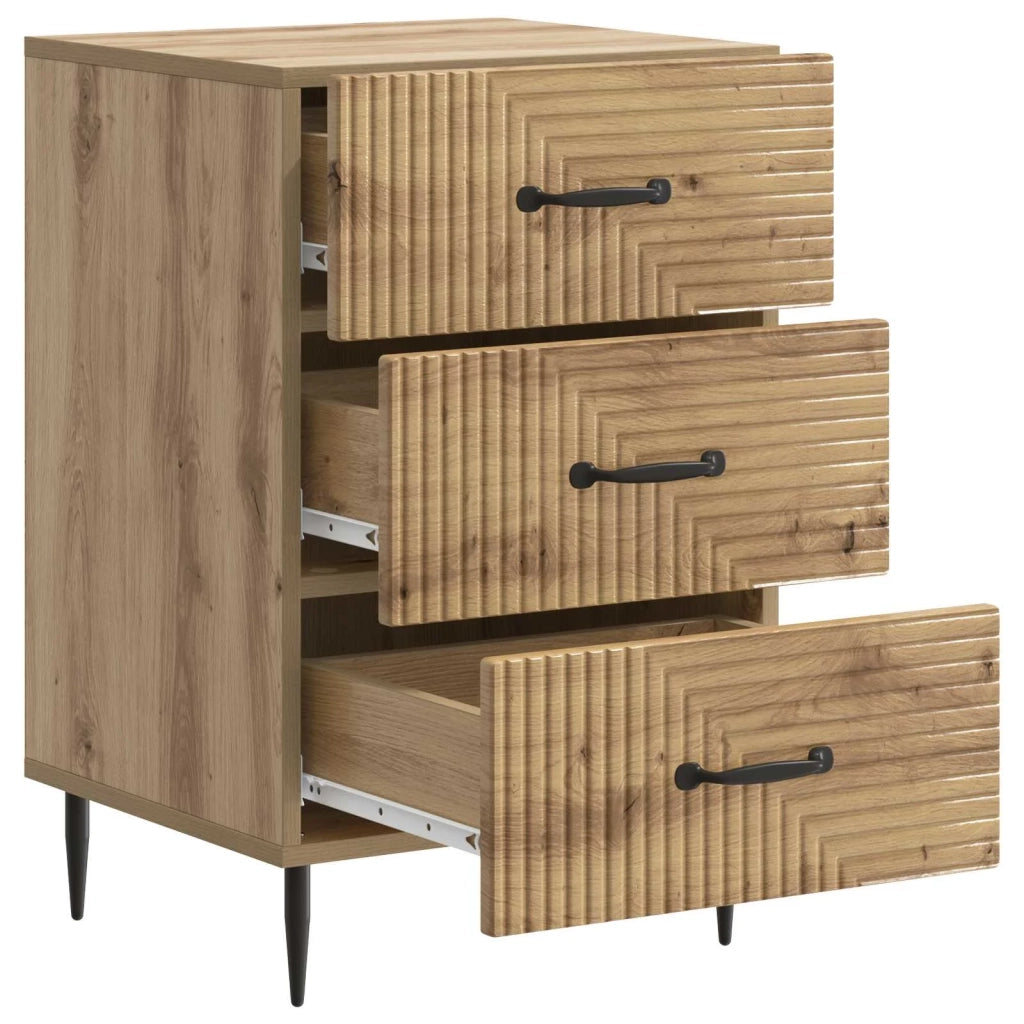 Comodino | Armadio da Notte | Mobiletto da notte Rovere Artigianale 43 x 41 x 66,5 cm