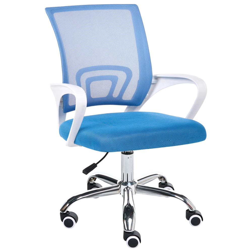 Sedia girevole da ufficio con schienale reclinabile regolabile in altezza blu moderna ufficio in casa