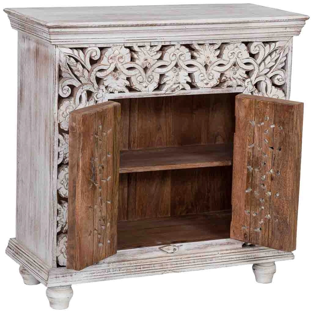Mobile ingresso legno grigio artigianale 90x40x90 cm