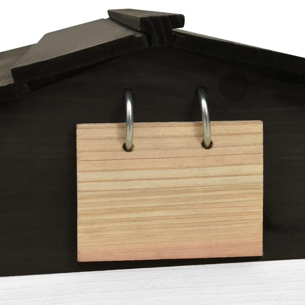 Casetta per Tosaerba Robotizzato Nero e Bianco 78x74x54cm Abete cod mxl 64992