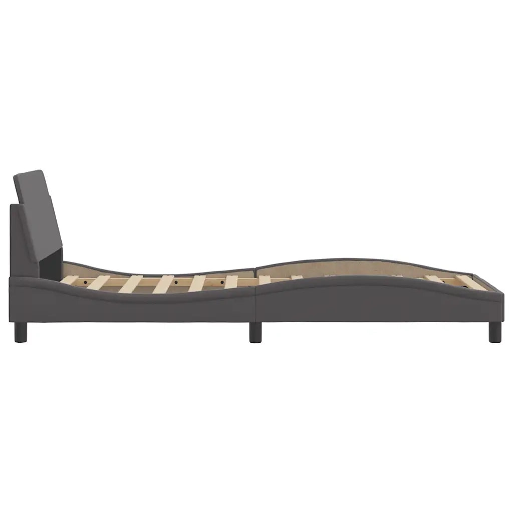 Letto singolo | Letto per adulti | Giroletto Dover Crema 90x190 cm in Similpelle