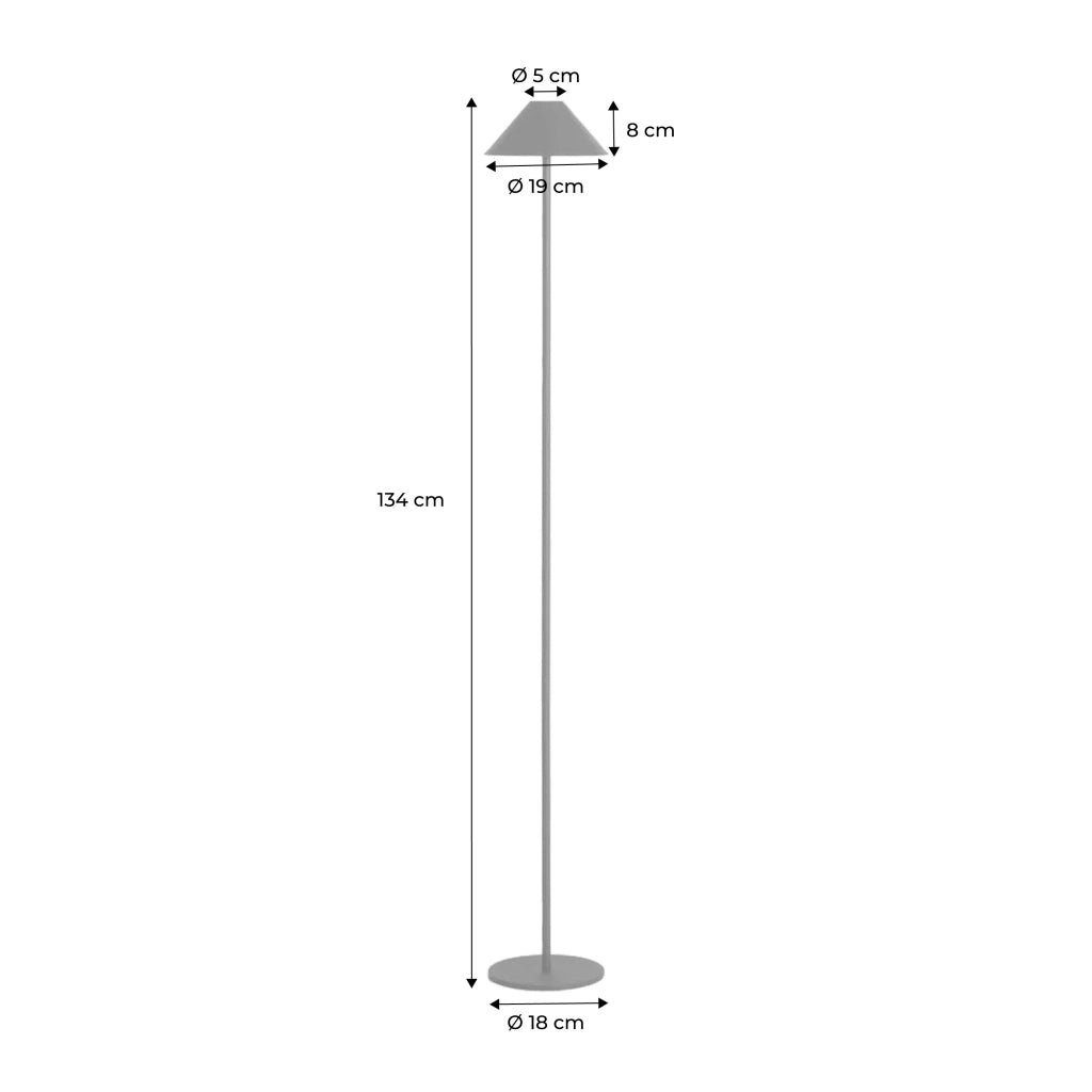 Lampada da terra in metallo per interni, nero