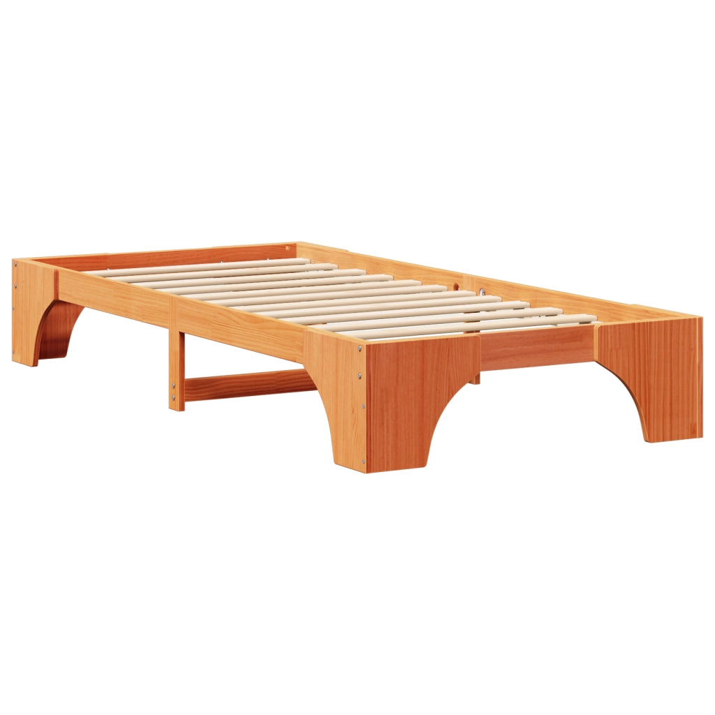 Letto Marrone cerato Legno massello 75 x 190 cm